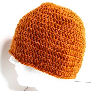 Butterscotch Baggy Beanie OS Warm Winter Hat Handmade Crochet Hand Knit Gift NWT